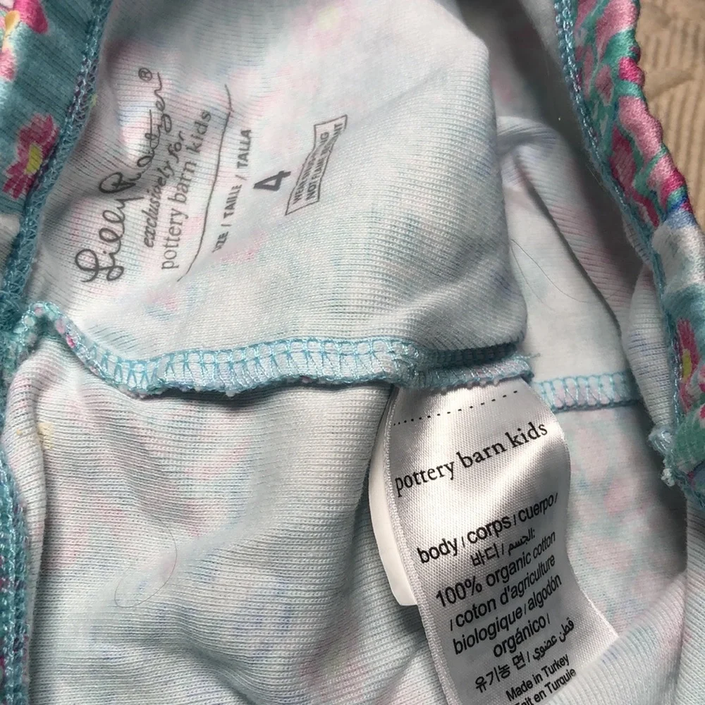Girls spring Pottery barn Lilly Pulitzer Kids Pajamas - Pink and Blue